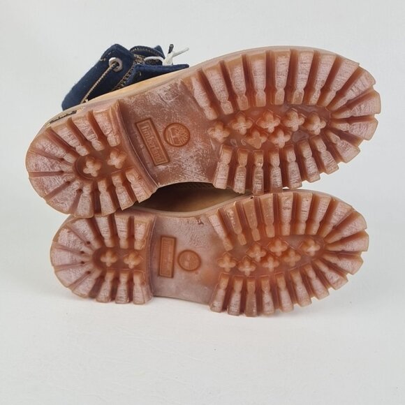 Timberland Roll Top Thermal Little Kids Boots Wheat Leather - Picture 8 of 9